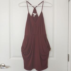 Maroon BCBG dress w/pockets